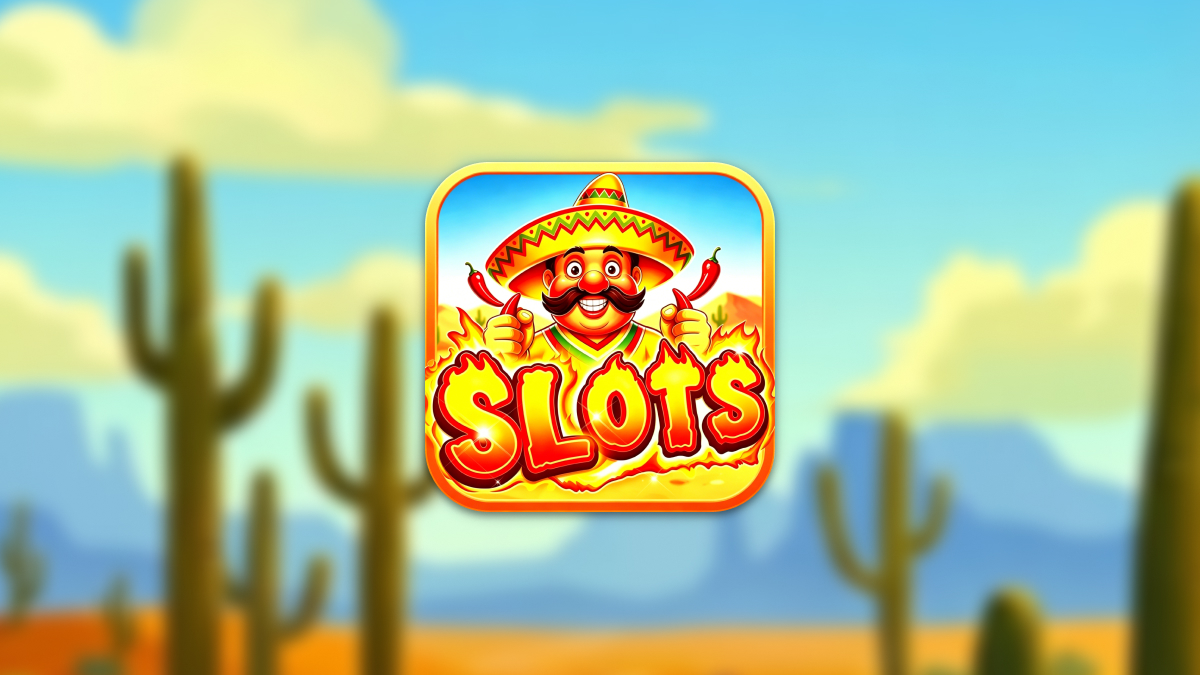 Slots Fiesta logo over a colorful desert landscape